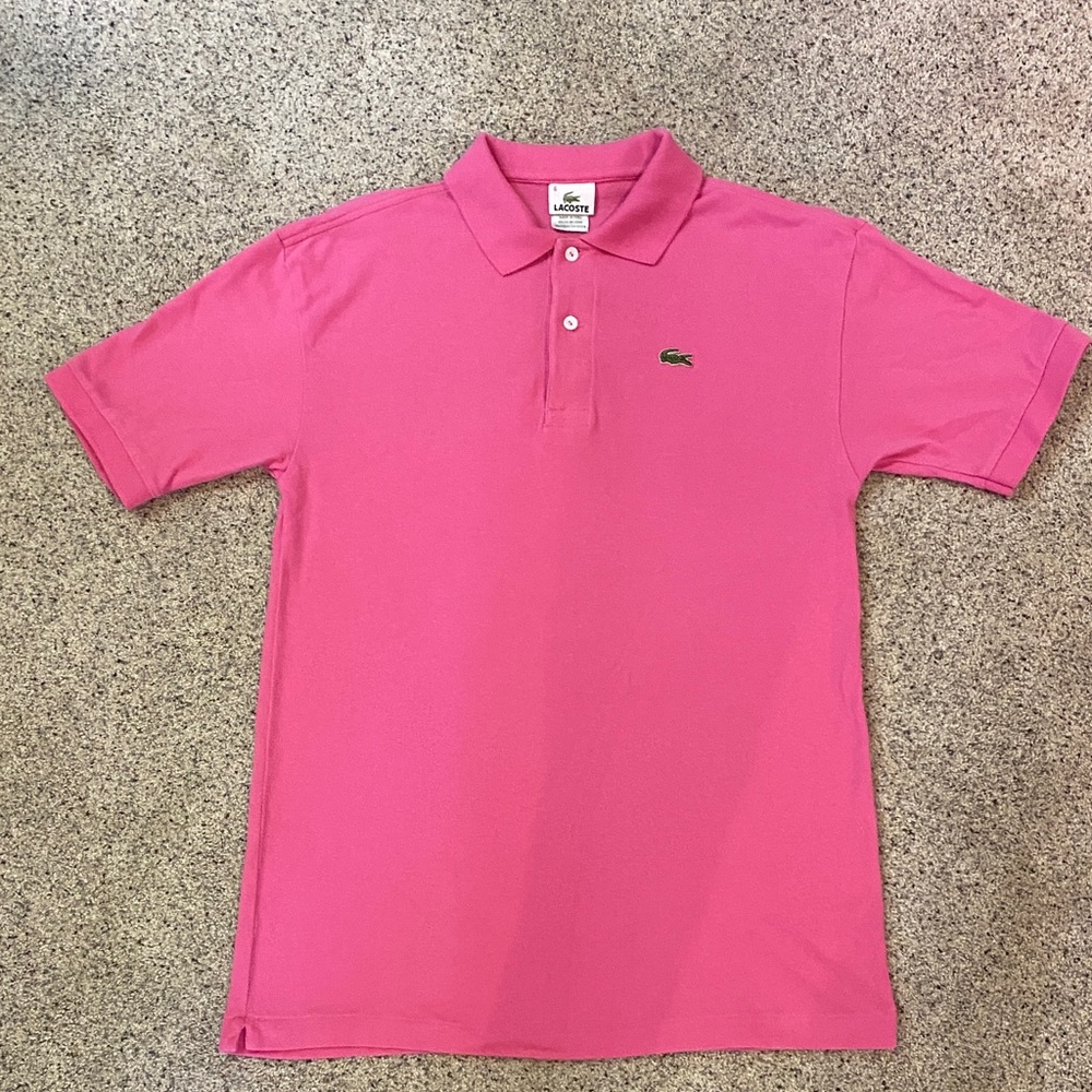 Lacoste Men's Vibrant Pink Polo Shirt